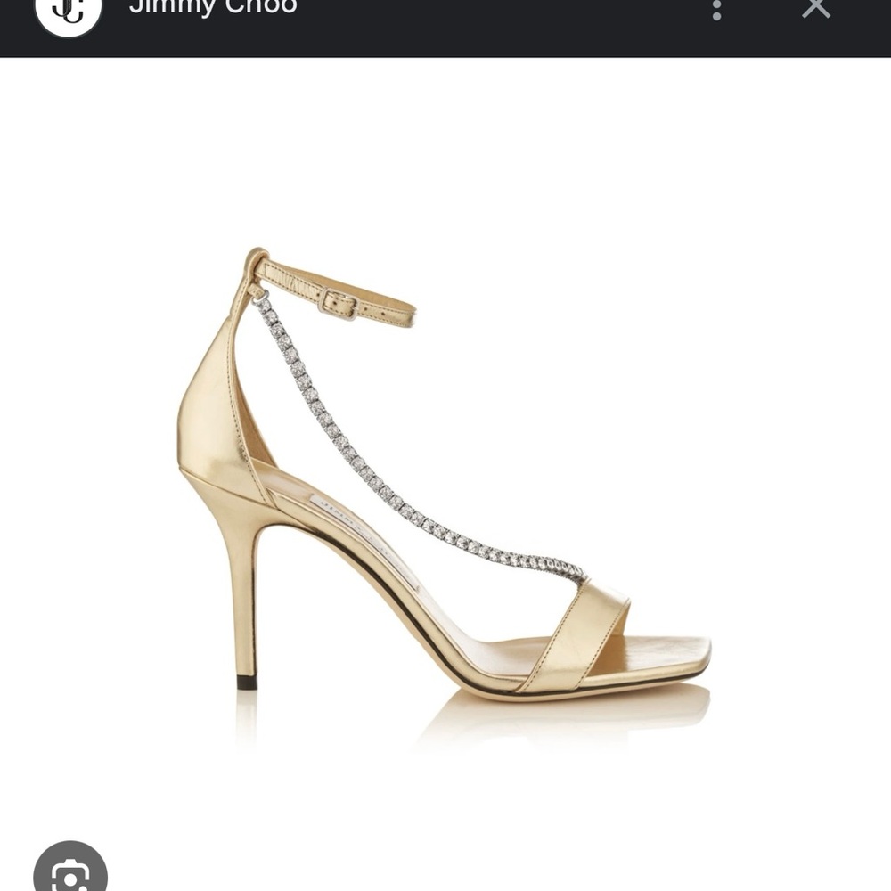 NWT Jimmy Choo Gold Talika Heeled Sandals